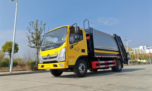 福田奧鈴9方黃牌壓縮垃圾車(chē) 